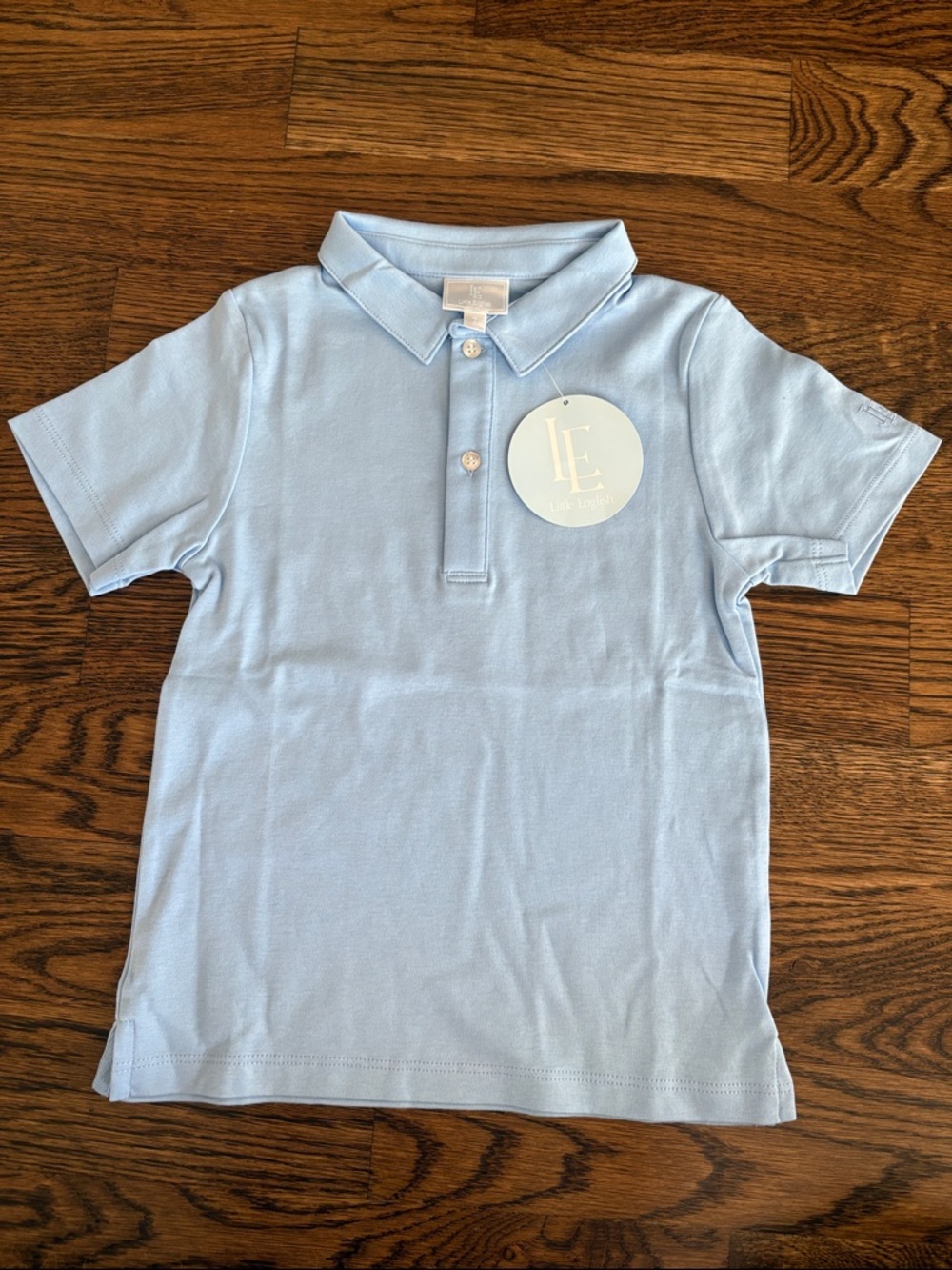 Little English Light Blue Polo - Short Sleeve Kids Shirt